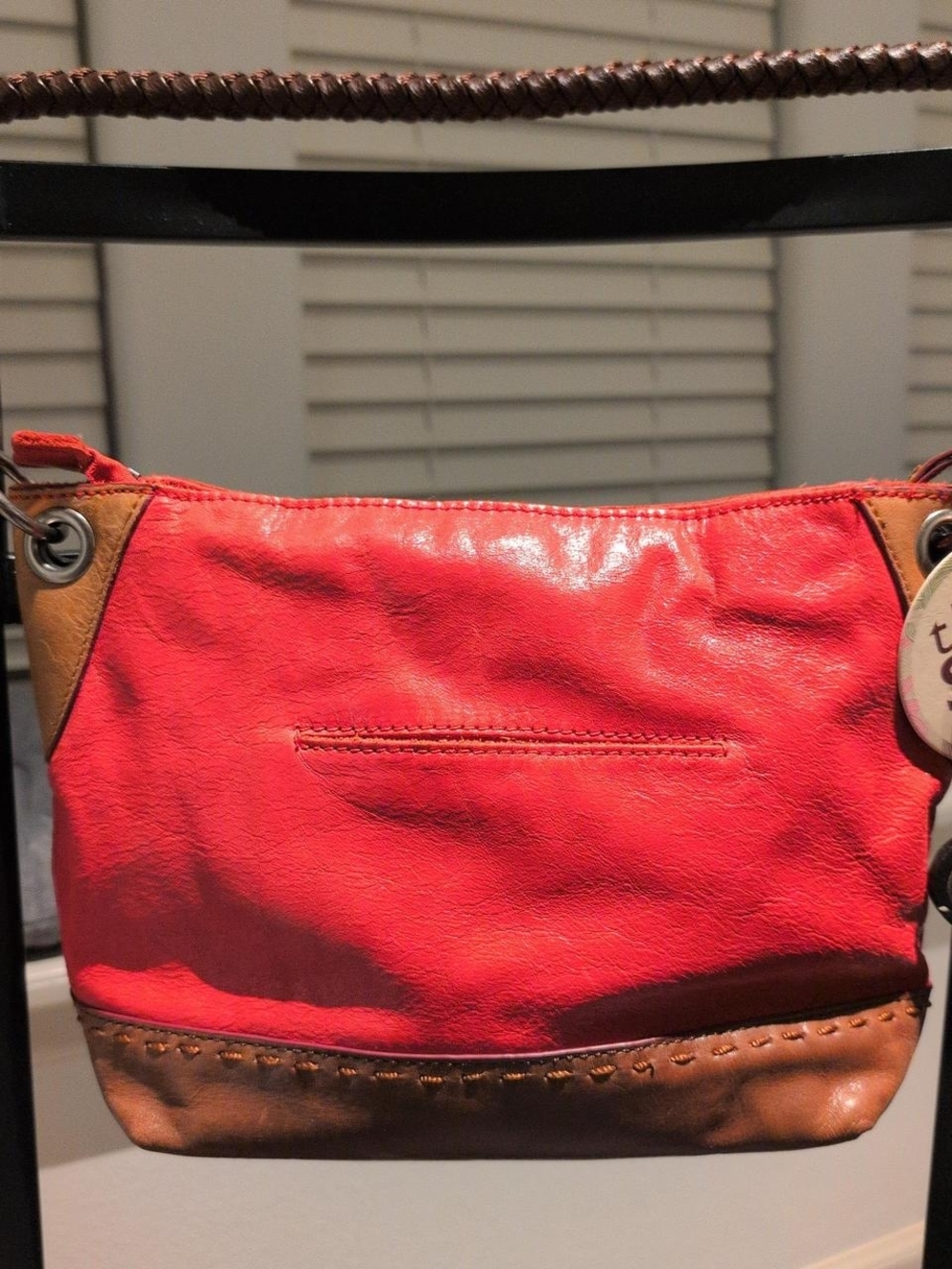 NWT The Sak Red/Brown Leather Bag Purse